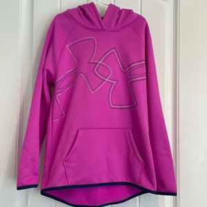 Under Armour pinkish-purple hoodie. Size YM.
